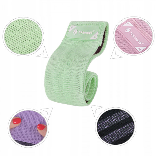 Резинка для фитнеса  Springos Hip Band 3 шт FA0116 - фото №2